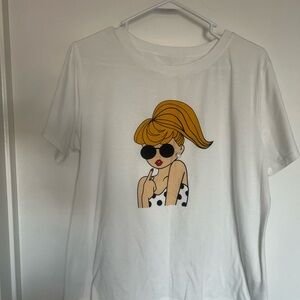White Graphic Tee